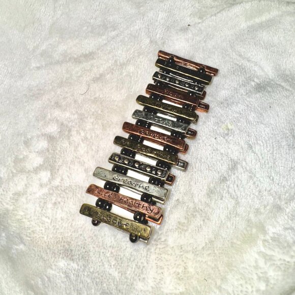 ✨ Self-Love Affirmation Bracelet – Elastic w/ Metal Bars ✨ - Picture 2 of 4